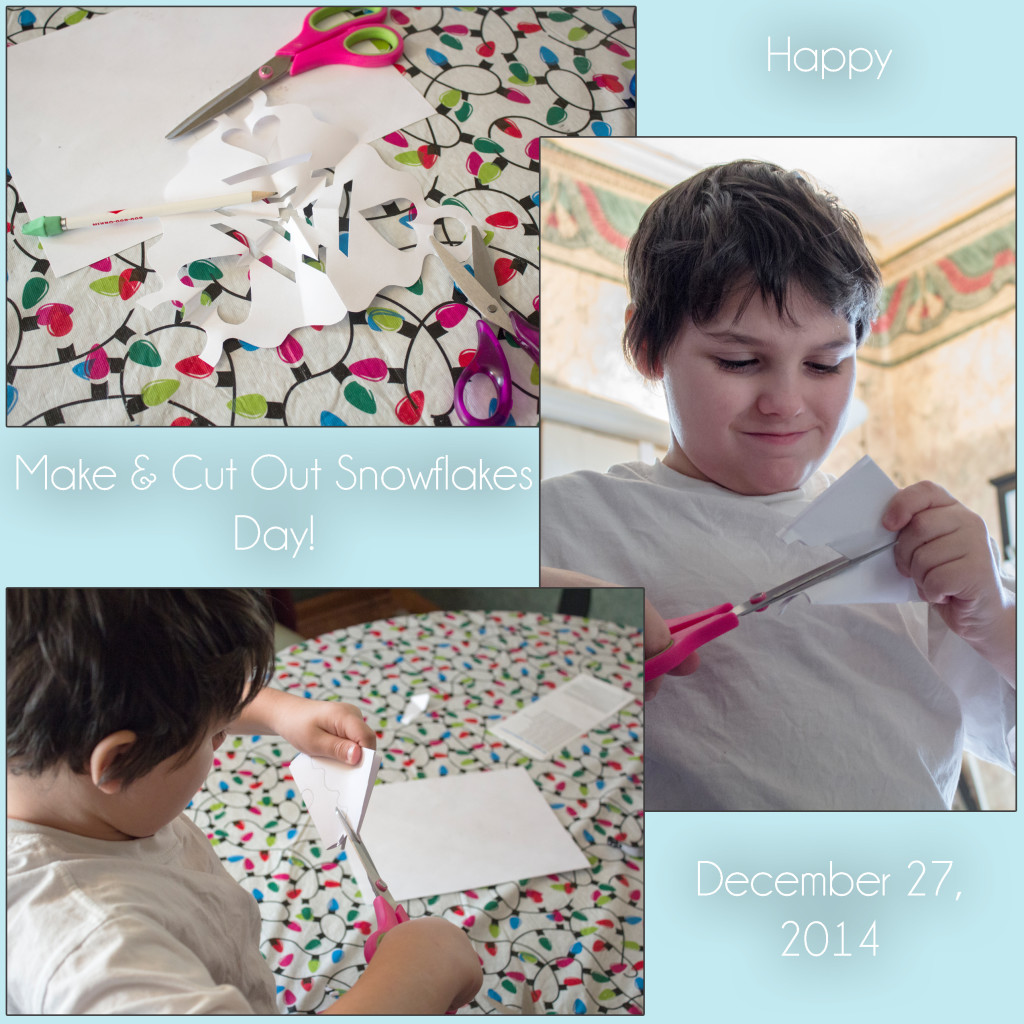 Make and Cut Out Snowflakes Day Triptych